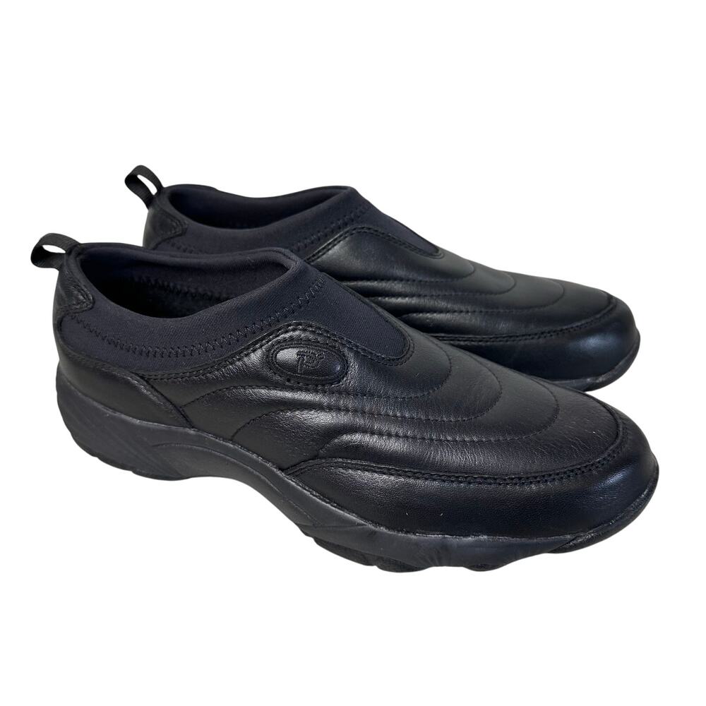 Propet Walking Shoes Black Slide-On WMNS US10M(B) W3851 Leather Orthotic Sneaker